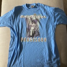 ELVIS PRESLEY ELVIS T SHIRT GRACELAND NEW ORIGINAL HOLOGRAM BLUE LIQUID LARGE BL