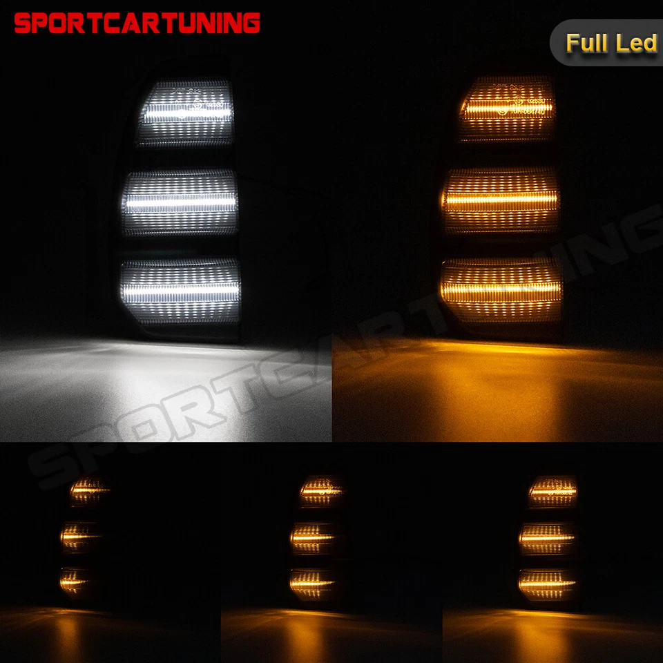 For 2007-2021 Toyota Tundra Sequential LED Side Towing Mirror Turn Signal Lights — 第 2/4 张图片