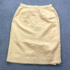 VTG Pendleton Womens Lined Skirt 100% Virgin Wool Yellow 8 Made in USA