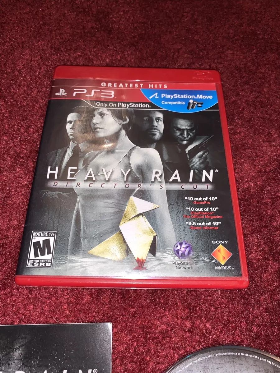 PS3 Playstation 3 Greatest Hits Heavy Rain Director's Cut Red Case Canadian  READ