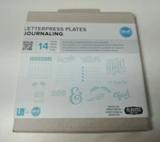WE R LIFESTYLE LETTERPRESS PRINTING PLATE SET Journaling Scrapbook Calendar 14p