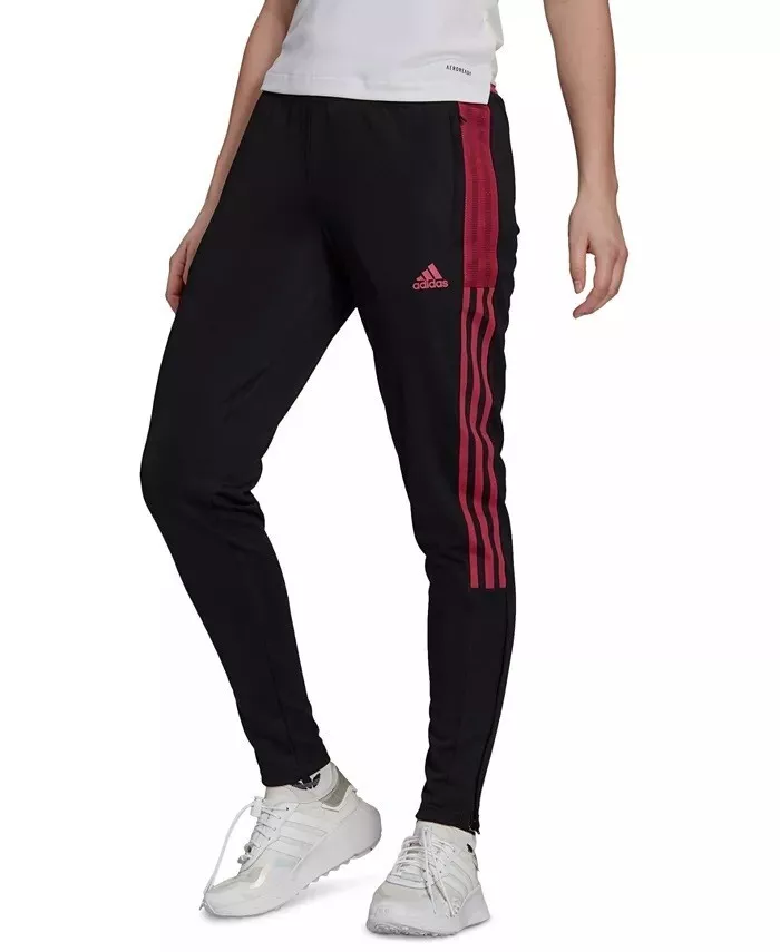 Adidas Women's Tiro 21 Track Pants Black Bright Pink, NWT