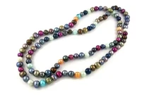 36" Inch Multicolor Freshwater Pearl Endless Necklace