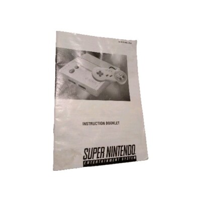 Super Nintendo Entertainment System Instruction Booklet SNN-S-HB-USA  