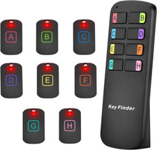 Wireless Key Finder with 8 Receivers - 115 ft Range, 85dB Beep, Anti-Lost Tags