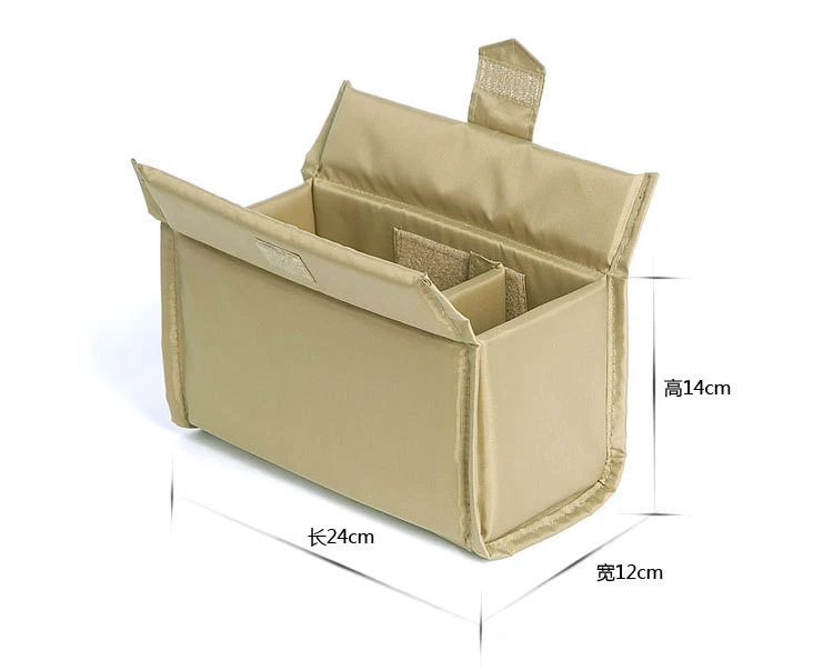 Light vintage canvas pocket leather camera bag - Image 4 of 4