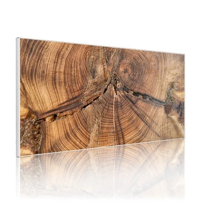 banjado Magnettafel 78x37cm beschreibbare Pinnwand Metall mit Motiv Jahresringe - Bild 1 von 4