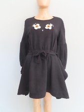 FENDI Black Floral Eyes Sweatshirt Dress Size...