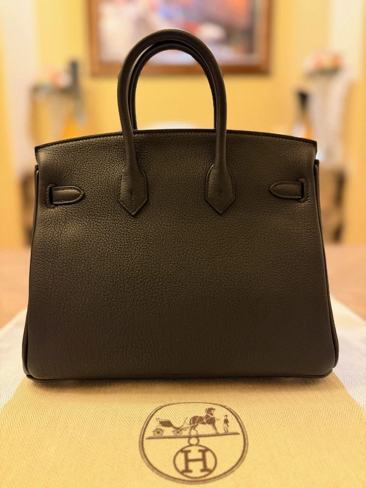 HERMÈS Nuevo 2025 'K' Birkin 25 Negro (Noir) Cuero Togo con Herrajes de Paladio  Foto 4 de 4