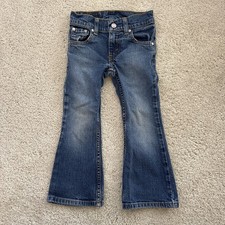 Vintage LEVI S 517 Toddler Girls Size 4 Regular Denim Blue Flare Leg Jeans