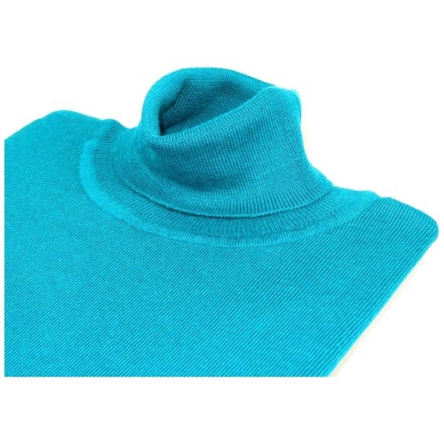 Men PRINCELY Turtle neck Sweater From Turkey Soft Merino Wool 1011-80 Teal - Picture 3 of 6
