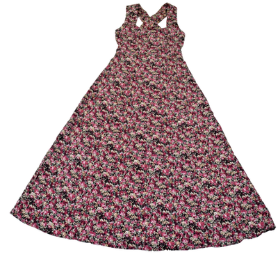 Vintage Dress Contempo Casuals Size 5/6 90s Floral Criss Cross Back Rayon Maxi | eBay Vintage Dress Contempo Casuals Size 5/6 90s Floral Criss Cross Back Rayon Maxi | eBay