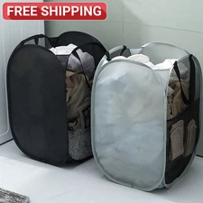 Foldable Clothes Basket 1pc Collapsible Pop Up Laundry Bag Dirty Cloth Hamper