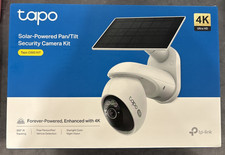 TP-Link Tapo Solar Pan Tilt Security Camera Kit C660 4K White IP65 Night Vision