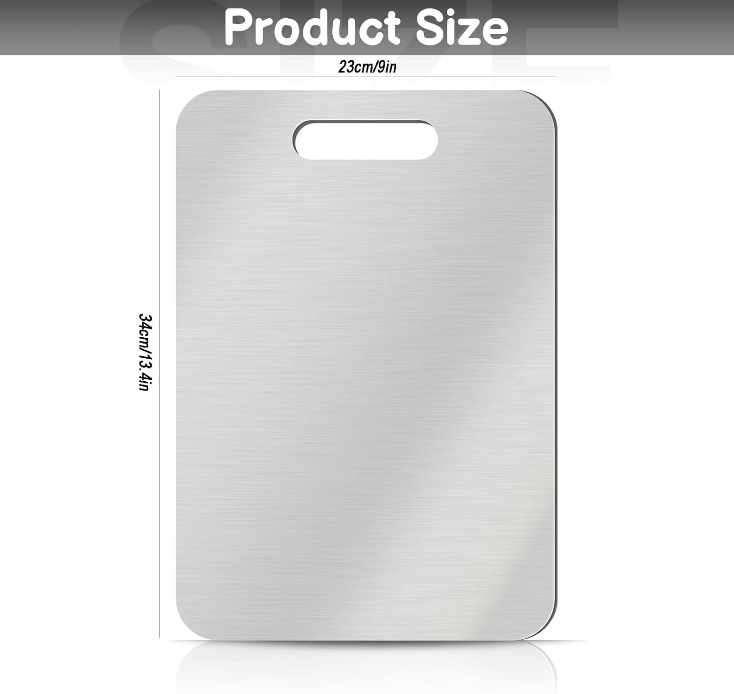 Large Stainless Steel Cutting Board - Non-Porous Dishwasher Safe Kitchen