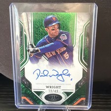 2025 Topps Tier One Prime Performers Green Foil /49 David Wright Auto