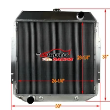 Aluminum Radiator for 1968-1977 1976 Ford F-Series F-150 F-250 F-350 V8 Engine