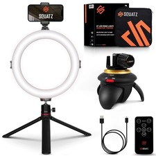 8'' LED Ring Light with Stand and Phone Holder - 360 Rotating Standard Trip...