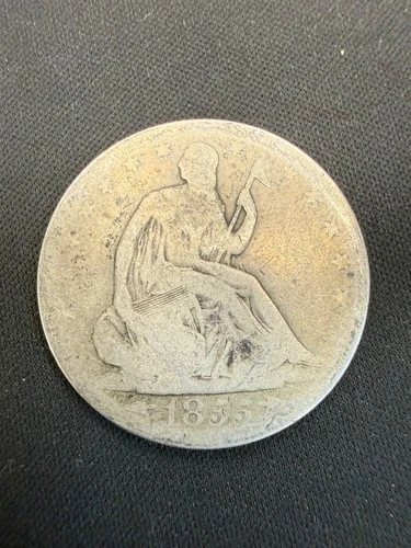 1855 Half Dollar Seated Liberty USA silver  lot 1969
