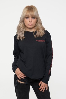 Foo Fighters T Shirt Wasting Light Band Logo Official Unisex Black Long Sleeve