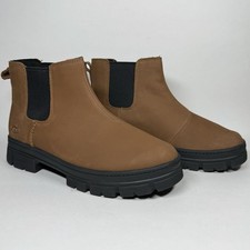 Ugg Kids Big Girls Size 5 Brown Suede Leather Ashton Chelsea Slip On Boots