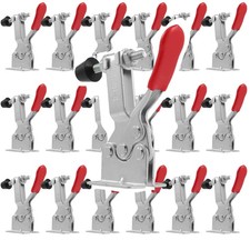 20 Packs 201B Toggle Clamp Set, 198Lbs Red Adjustable Quick Release Hold Down...