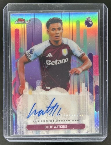 2025-26 Topps Finest Premier League Ollie Watkins Auto #FA-OW Aston Villa
