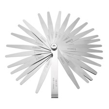 Metric Thickness Feeler Gauge 0.02-1.0mm 32 Blades Tapered Feeler Gauge Set