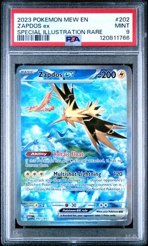 2023 Pokemon Mew 151 Zapdos Ex #202 MINT PSA 9 Special Illustration Rare