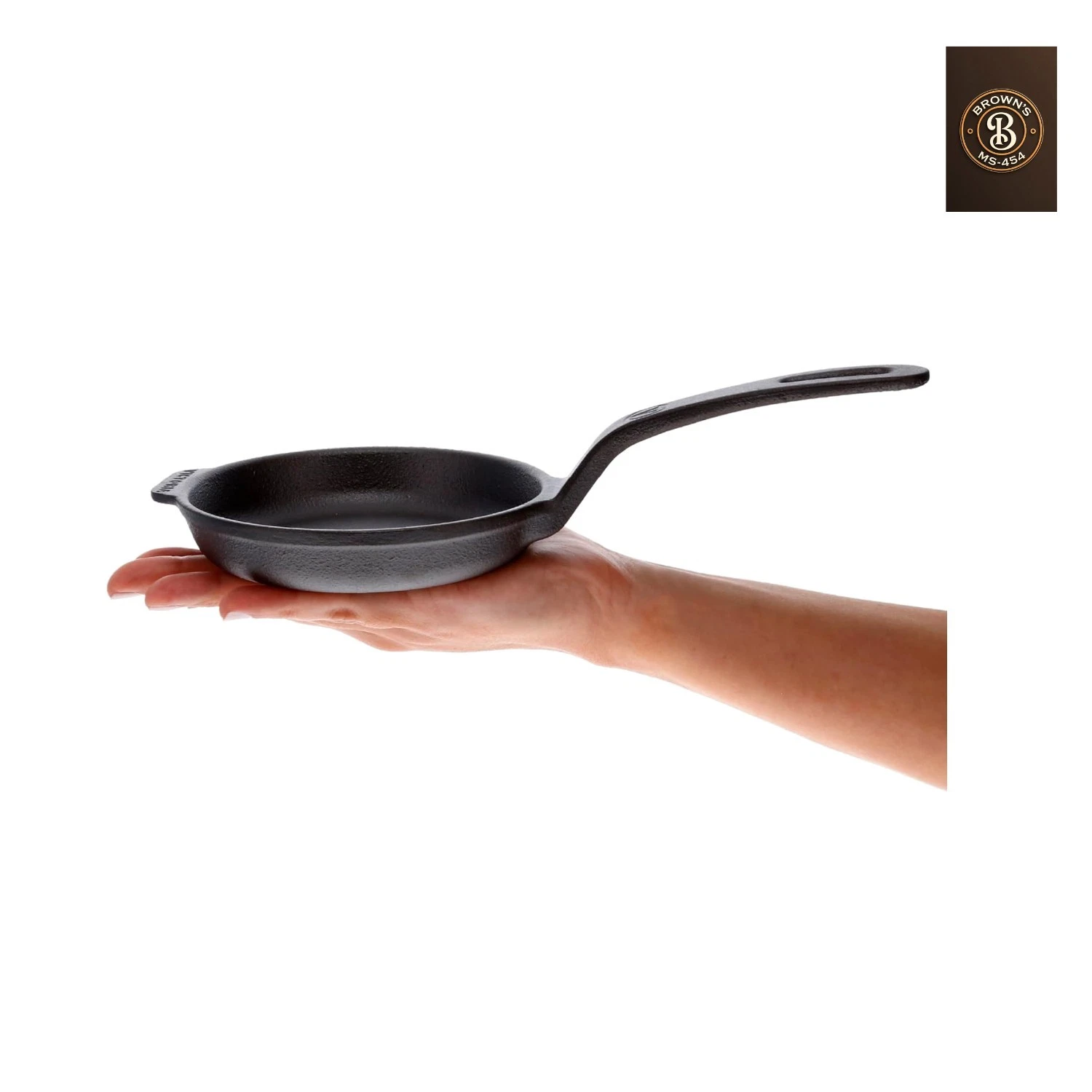 4-Inch Cast Iron Skillet, Pre-Seasoned Cast Iron Frying Pan with Long Handle,...
