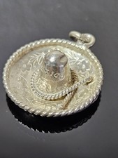 Vintage Mexican Sombrero Plata 925 Silver Hat Charm Pendant