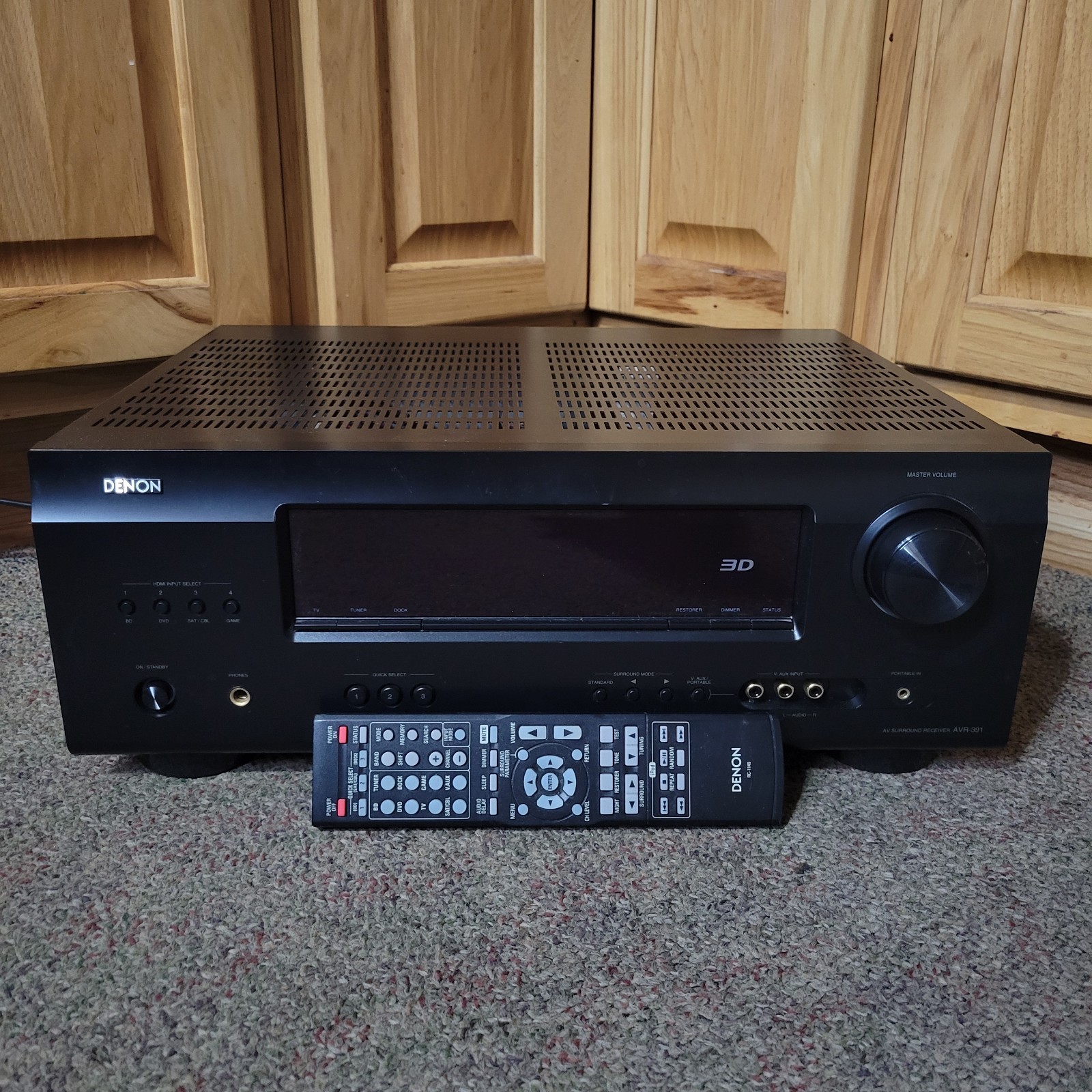 Denon AVR-391 5.1 Ch 3D Theater Surround Sound Receiver Ster