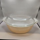 Vintage Anchor Hocking Fire King Peach Luster 1.5 Quart Casserole Dish w/Lid 467