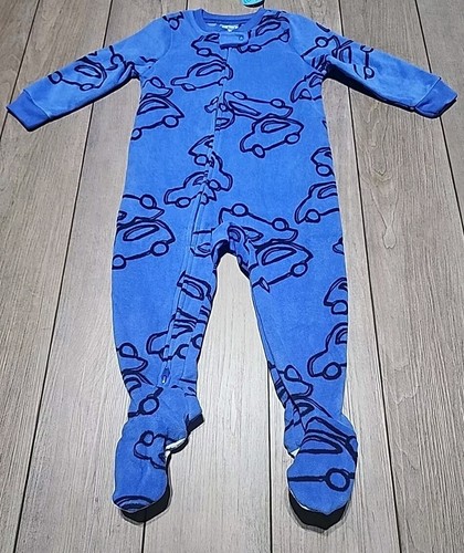 Lot Of 2 Carter's Baby Boy's One-Piece Size 18 M Full-Zip Fleece Footed Pajama - Picture 2 of 9