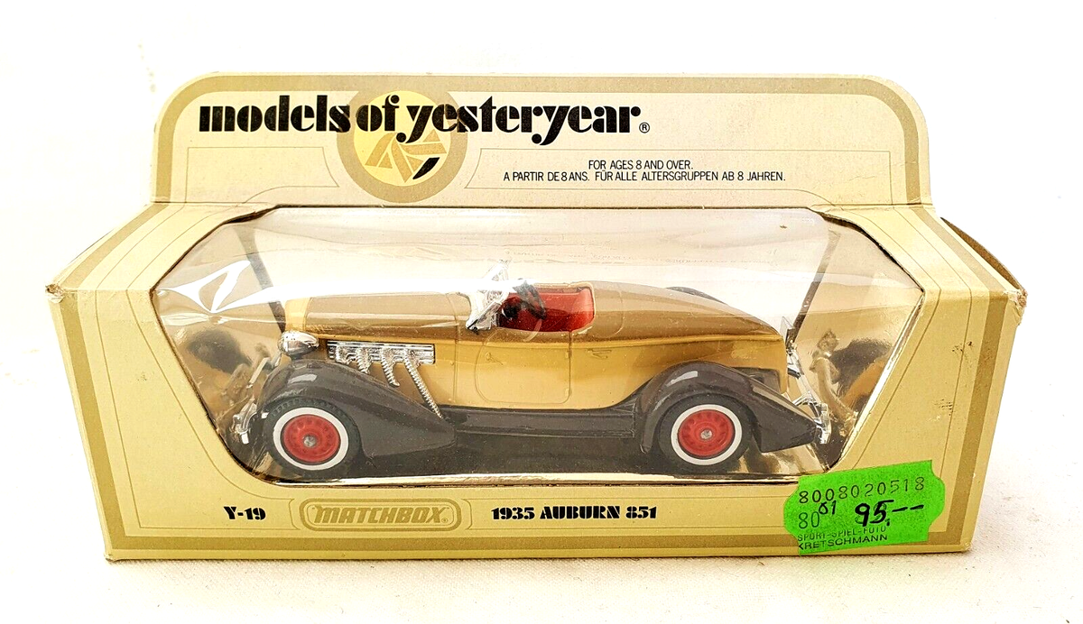 Miniature Matchbox 1/43 Auburn Speedster 1935 - Modèle Métal Y-19, Occasion Bon état