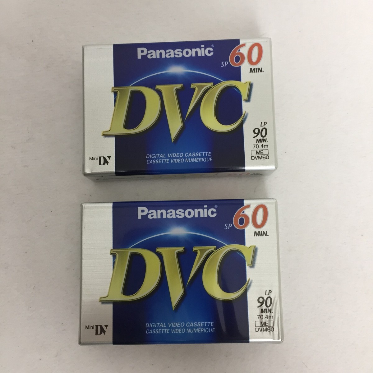 3 Panasonic DVC SP-60 LP-90 Minute Cassette Tape AY-DVM60EJ4