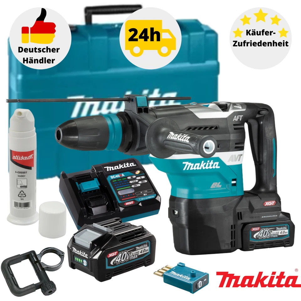 Makita HR005GM202 Akku-Bohrhammer 40V max. Meißeln Hammerbohren 2x Akku Koffer