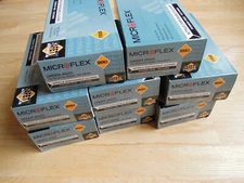 800 Ansell Microflex Powder Free Blue N201 Nitrile Exam Gloves 4 mil SM Small