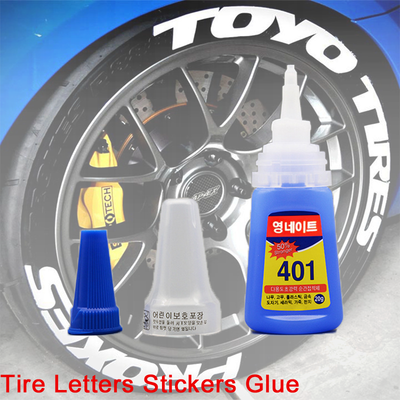 glue on tire letters