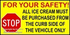 Safety Stop Curbside DECAL (CHOOSE YOUR SIZE) Concession Ice Cream Truck Sticker