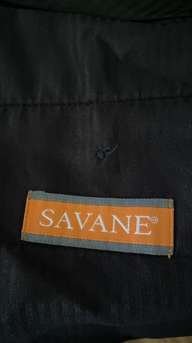 Pantalones de vestir para hombre Savane azul marino clásicos pierna recta bolsillos cortados, talla 32x3 - Imagen 7 de 8