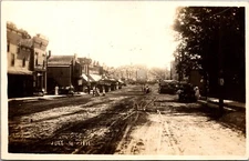 Real Photo Postcard Patriotic Street Scene July 4, 1911 in Welcome, Minnesota