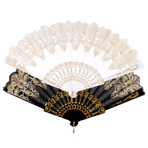 1 pièce Style Vintage Rue Éventail , Repliable En Plastique Éventail , Traditionnel Chinois