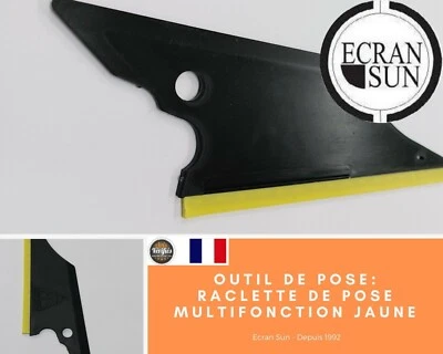 Outil de Pose film teinte Vitre voiture - Raclette Multifonction Jaune - Photo 1/4