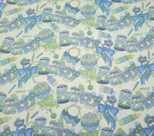 Baby Sprinkles BTY Nicole Tamarin Quilting Treasures Green Blue on Yellow