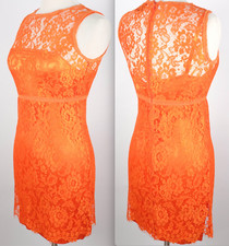 38 US 2 Dolce&Gabbana D&G dress lace slip orange