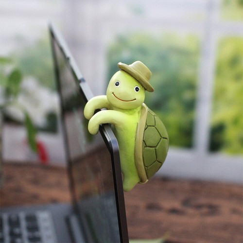 Cute Climbing Tortoise Flower Pot Hugger Figurines Resin Hanging Turtle Stat _ke - Afbeelding 2 van 12