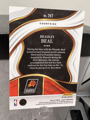 2023-24 Panini Select Bradley Beal blue FLASH /99 Courtside