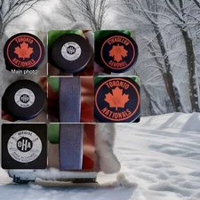 TORONTO NATIONALS VINTAGE OHA  OFFICIAL HOCKEY PUCK MADE IN 🇨🇦 VICEROY MFG. 