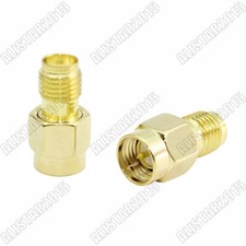 10x SMA Jack Female to SMA Male Plug RF Adapter Ethernet WiFi Adapter Brass Gold